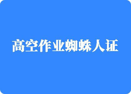 www爱骚逼高空作业蜘蛛人证